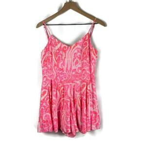 LILLY PULITZER Kyla Romper Paisley Hot Pink Pout Size 2 Festival, Resortwear